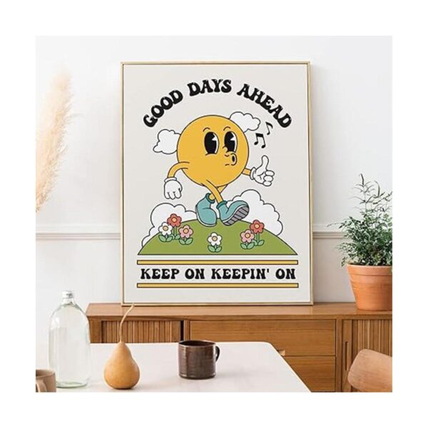 Good Days Ahead Póster retro para pared bonita_4