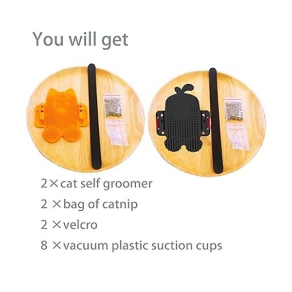 Paquete de 2 cepillos de cuidado automático para gatos_3