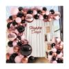 Kit de arco de globos metálicos de 18 pulgadas oro rosa_1