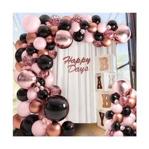 Kit de arco de globos metálicos de 18 pulgadas oro rosa_1