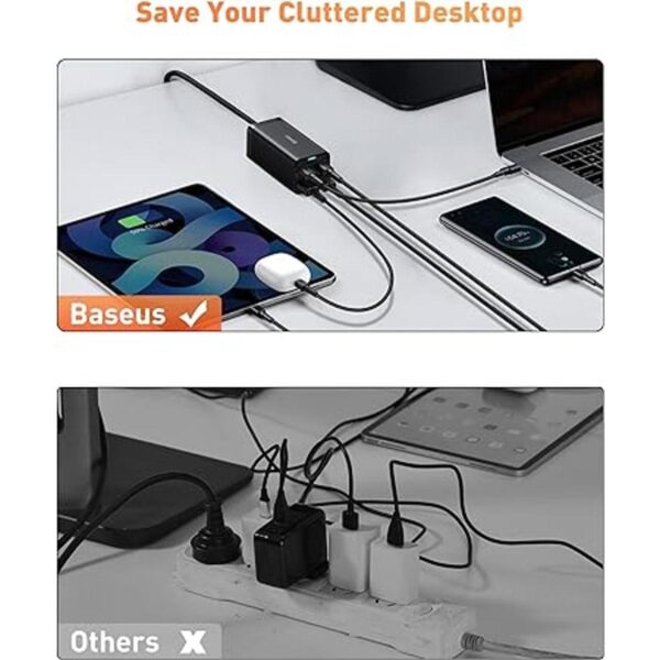 Cargador USB C Baseus de 100 W PD GaN3 Bloque de_6