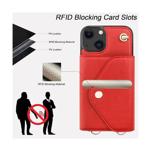 KIHUWEY Compatible con iPhone 13 Funda tipo cartera_5