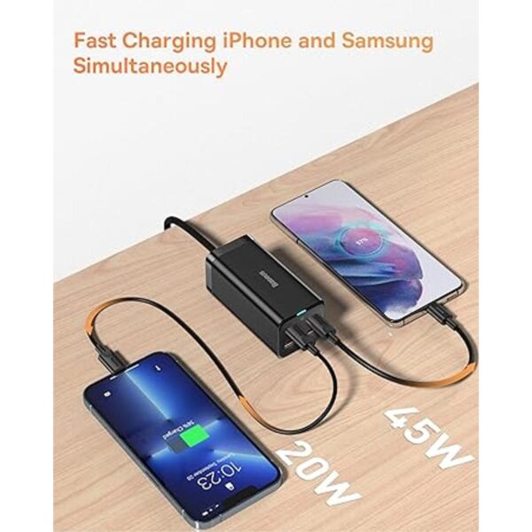 Cargador USB C Baseus de 100 W PD GaN3 Bloque de_3