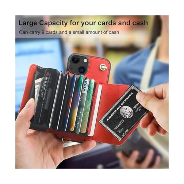 KIHUWEY Compatible con iPhone 13 Funda tipo cartera_3