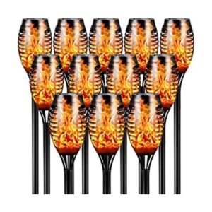 Otdair Solar Torch Lights with Flickering Flame 12 Packs_1