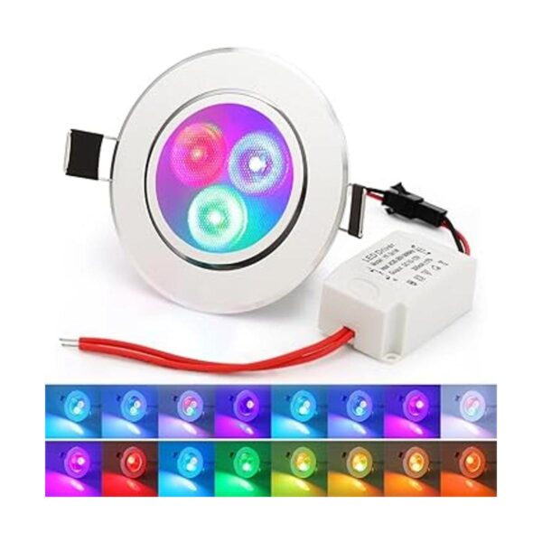 Paquete de 4 luces LED que cambian de color empotrables