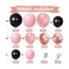 Kit de arco de globos metálicos de 18 pulgadas oro rosa_4
