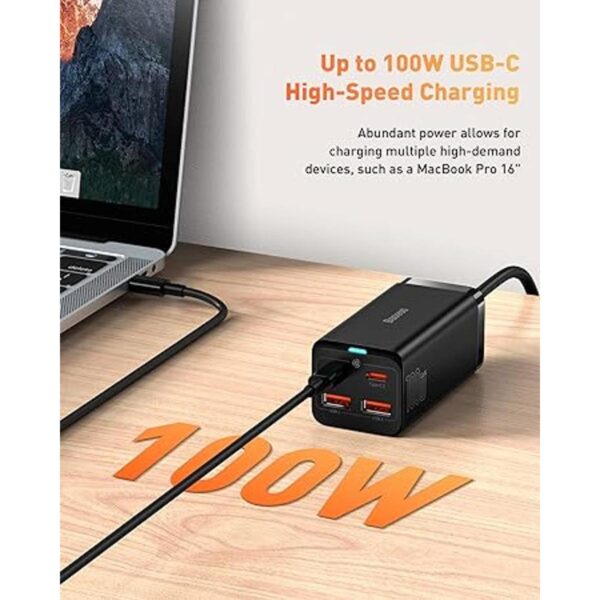 Cargador USB C Baseus de 100 W PD GaN3 Bloque de_2