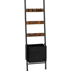 HOOBRO Escalera de manta con cesta de almacenamiento