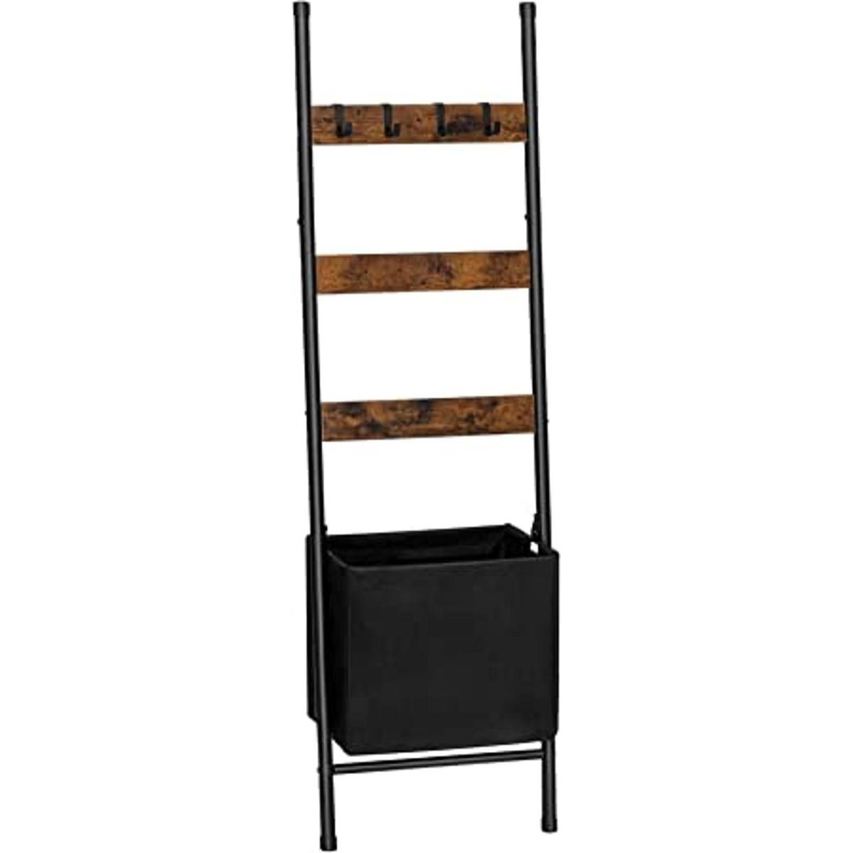 HOOBRO Escalera de manta con cesta de almacenamiento