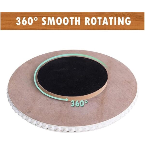 HPC Decor Lazy Susan de 12 pulgadas organizador de madera_5