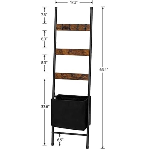 HOOBRO Escalera de manta con cesta de almacenamiento