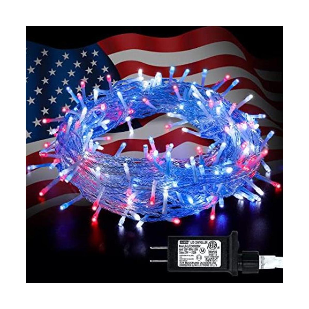Hopolon Guirnalda de luces LED para exteriores del 4 de