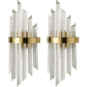 HOLKIRT Moderno juego de 2 apliques de pared de cristal_1