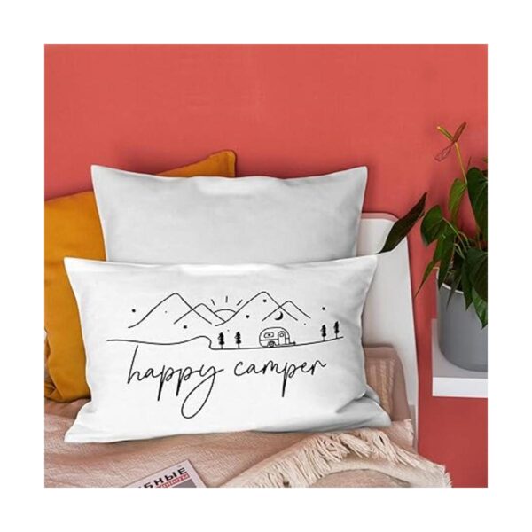 Burosev Happy Camper Funda de almohada suave para_3