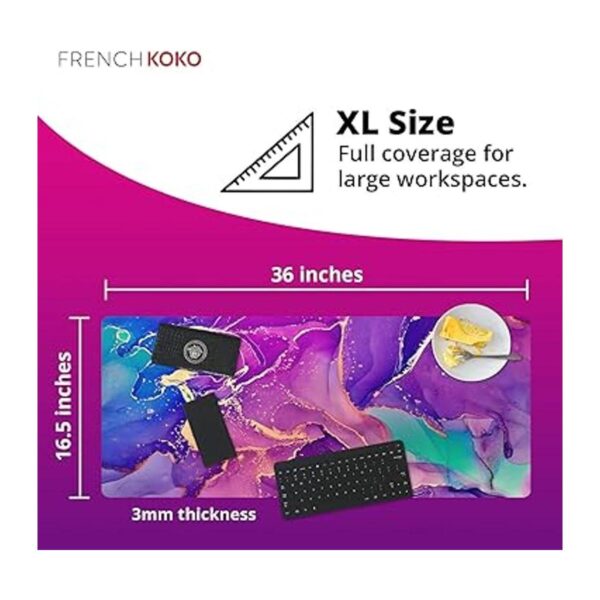 French Koko Alfombrilla de mouse grande para escritorio_3