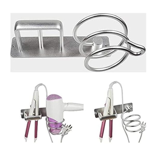 Fysupotsu Soporte para secador de pelo montado en la_5