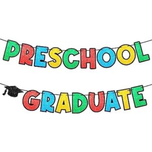 Brillante pancarta de graduación preescolar 2022 no DIY