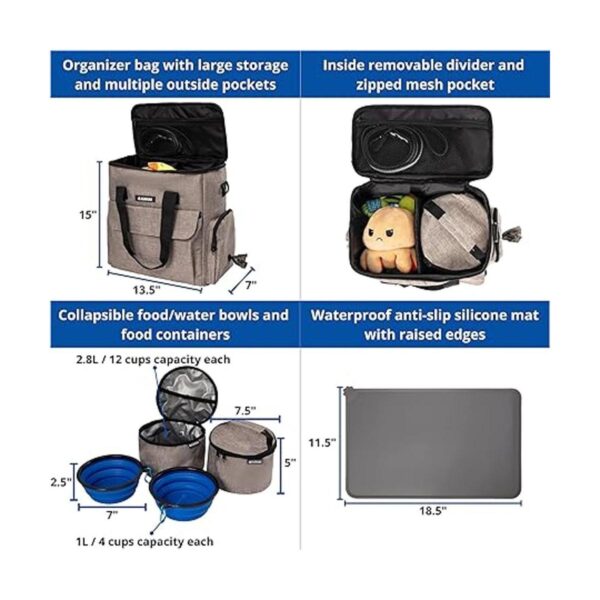Bolsa de viaje para perros organizador aprobado por_2