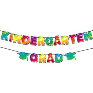 Colorido pancarta de graduación de jardín de infancia_1