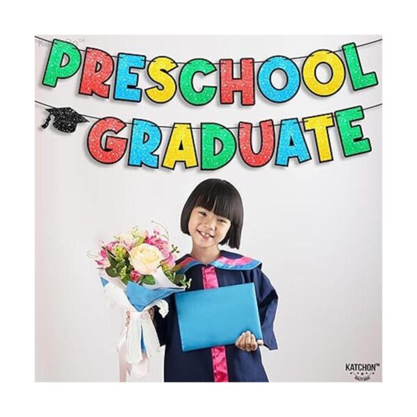 Brillante pancarta de graduación preescolar 2022 no DIY