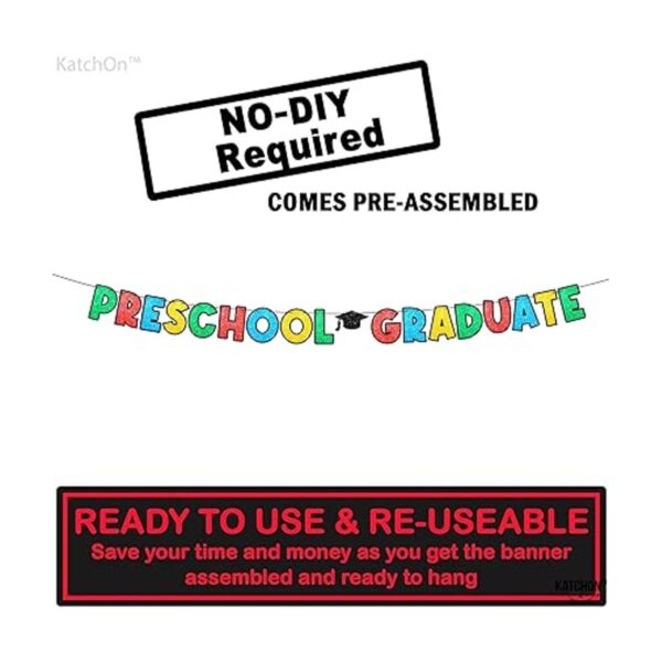 Brillante pancarta de graduación preescolar 2022 no DIY
