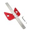QWORK Medidor de escriba central regla de aluminio para_1
