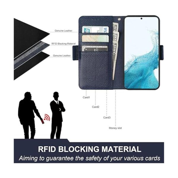 Bocasal Funda tipo cartera para Galaxy S22 5G soporte de_3
