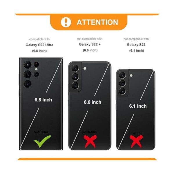 Bocasal Funda tipo cartera para Galaxy S22 Ultra 5G_2