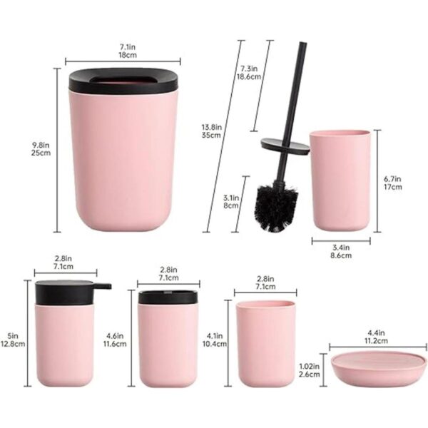 Juego de 6 accesorios de baño completos soporte para_4