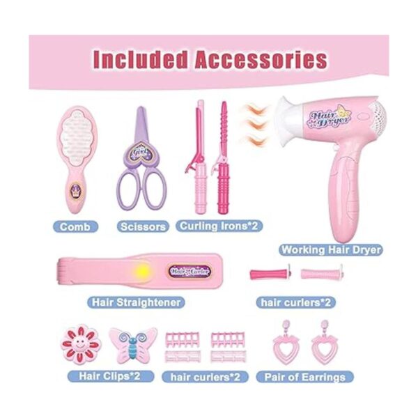 Tocador portátil de princesa con espejo mágico tocador de_5
