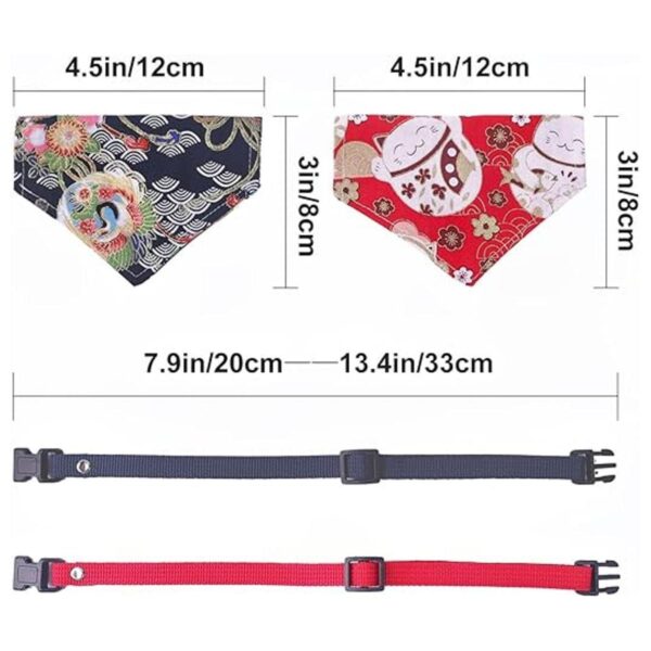 OHAYO Bandana japonesa para gatos paquete de 2 unidades