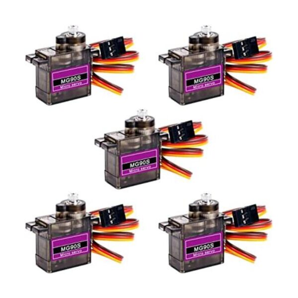 Hosyond Paquete de 5 microservos MG90S 9G engranajes de_1