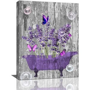 Decoración de baño de lavanda arte de pared fotos de_1