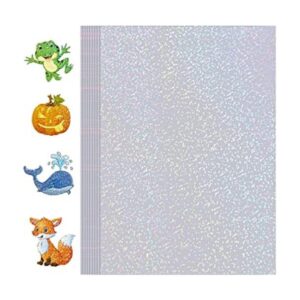 Papel adhesivo holográfico 24 hojas de vinilo laminado_1