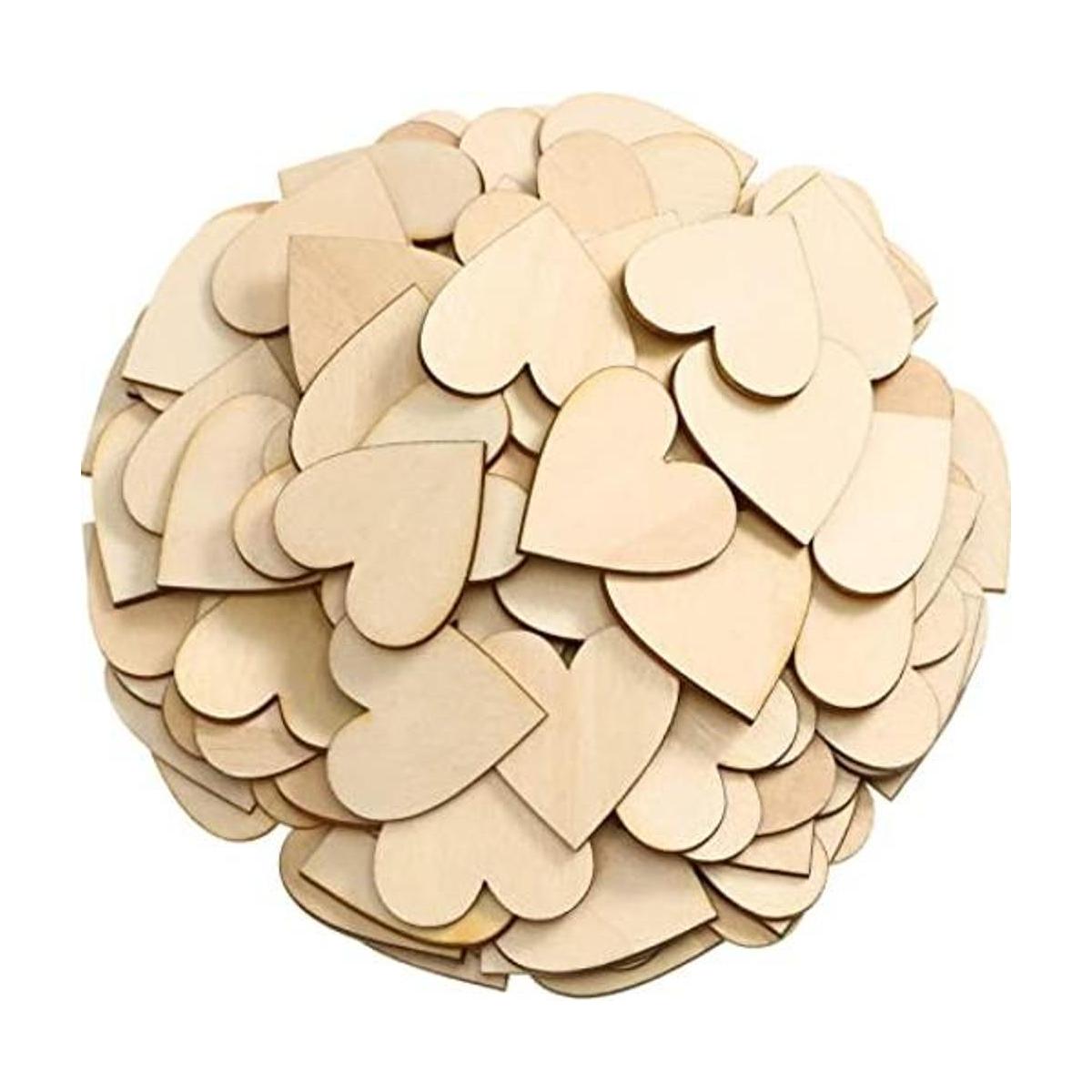 Corazones de madera de 2 pulgadas para manualidades 100