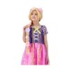 Peluca de princesa Rapunzel súper larga con flores_3