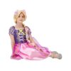Peluca de princesa Rapunzel súper larga con flores_5