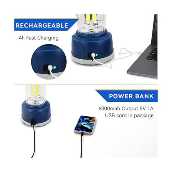 Durapower Linterna LED de camping recargable brillante de_2