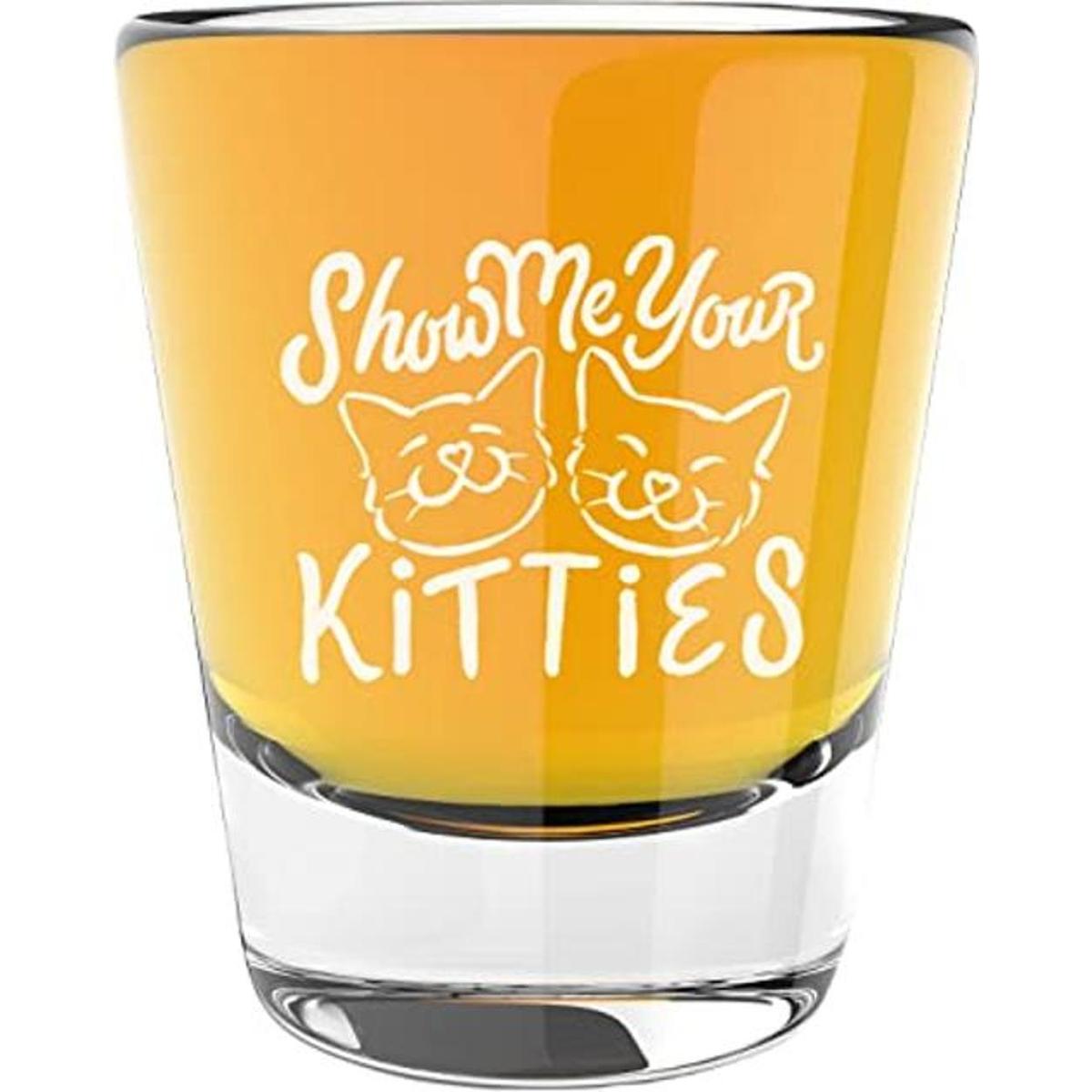 LitGifts Divertido vaso de chupito para gatos regalos
