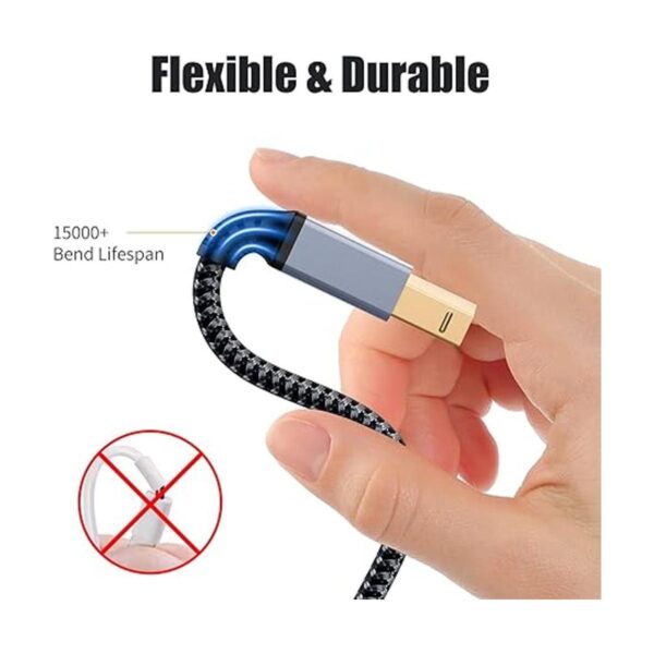 Hisatey Cable de impresora USB de 10 pies cable USB 2.0_3