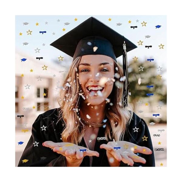 Graduation PartyDecorations NavyBlue GoldSilver Confetti