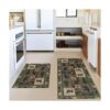 Juego de 2 alfombras de cocina y tapetes de retiro de vida