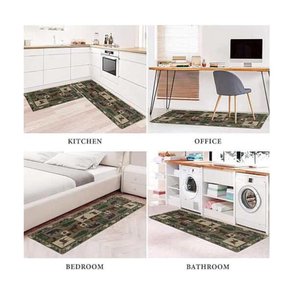 Juego de 2 alfombras de cocina y tapetes de retiro de vida