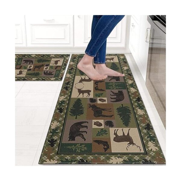 Juego de 2 alfombras de cocina y tapetes de retiro de vida
