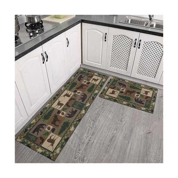Juego de 2 alfombras de cocina y tapetes de retiro de vida