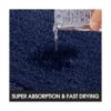 HOMEIDEAS Juego de 2 alfombras de baño de color azul