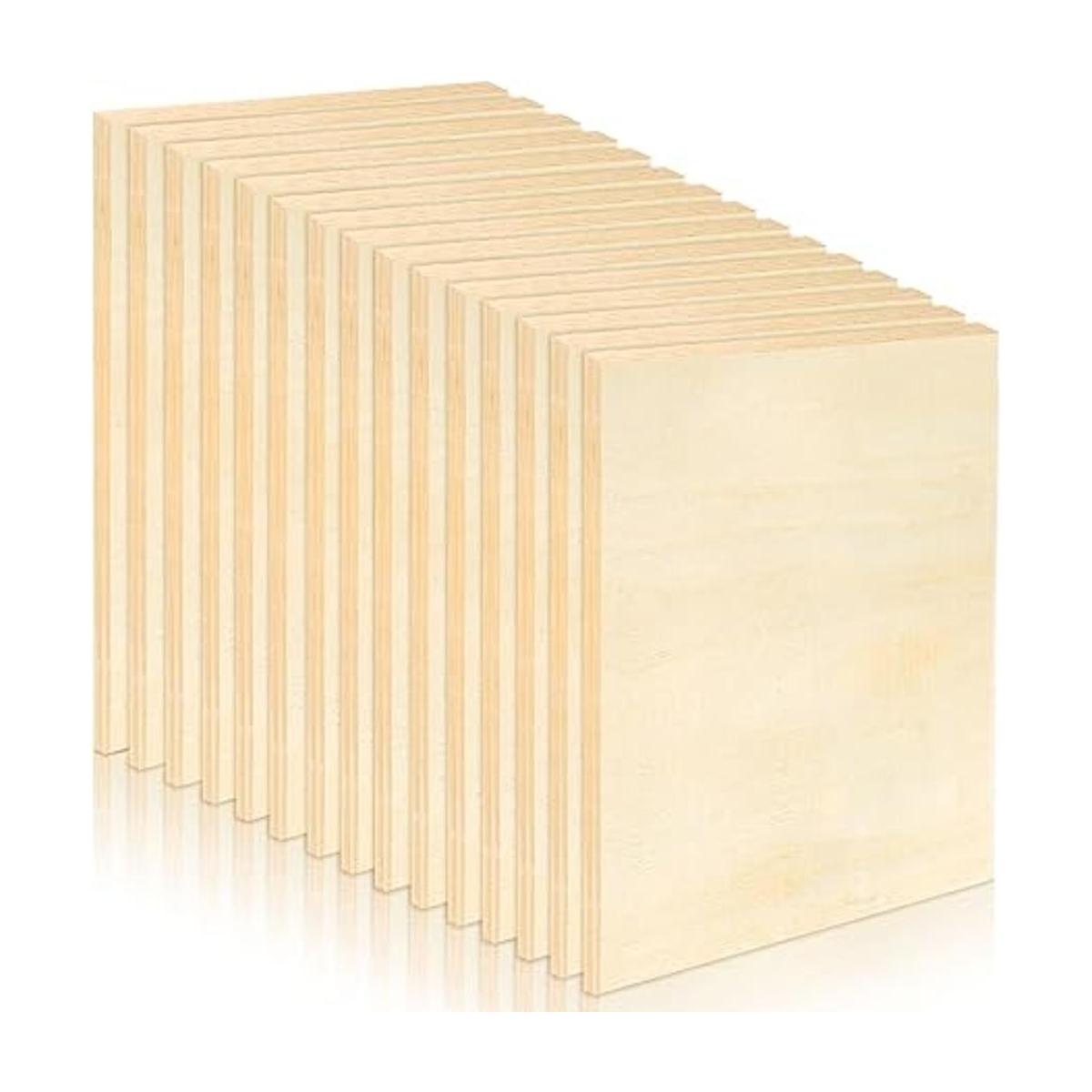 Paquete de 15 paneles de lona de madera sin terminar 11.8