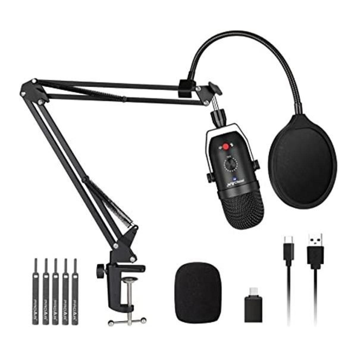 Micrófono USB para computadora PS4 condensador cardioide