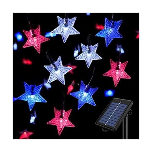 Cadena de luces solares para exteriores de 50 LED con_1